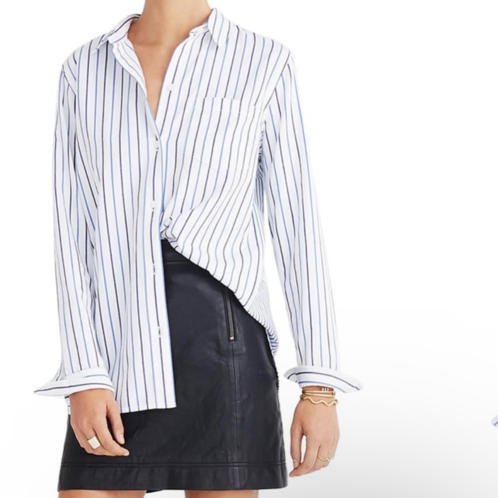 Madewell Classic ExBoyfriend shirt in stripes